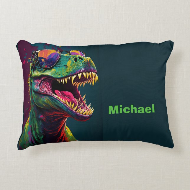 Dino T Rex cute pre historic Decorative Cushion (Front)
