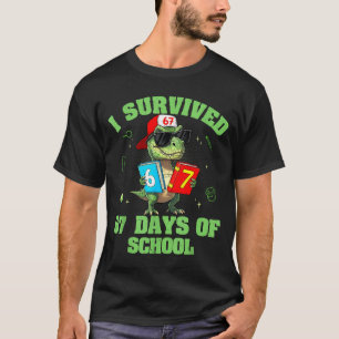 Dino T-rex I Survived 67 Days Of School Meme For B T-Shirt