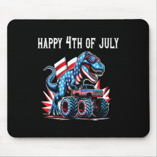 Dino T-rex Shirt For Boys 4th Of July Shirt Americ Mouse Mat