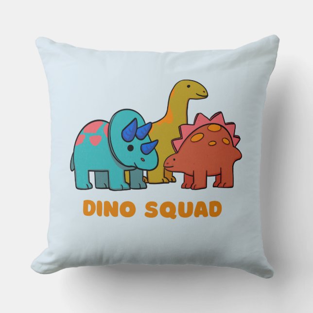 Dino Throw Pillow  (Front)
