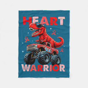 Dino Trex Boys Toddler Heart Artwork Fleece Blanket