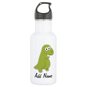 Dino Trex Illustration Custom Name Bottle
