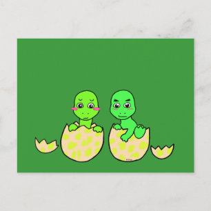 Dino Twins Postcard