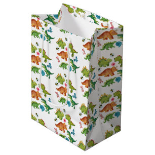 Dino Two rex 2nd boy Dinosaur birthday party Medium Gift Bag