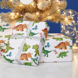 Dino Two rex 2nd boy Dinosaur birthday party Wrapping Paper