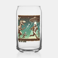 Dino UFO Selfie: Vintage Panic (Mug, glass, cup)