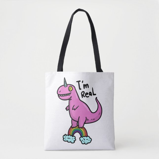 Dino Unicorn Tote Bag (Front)