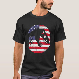 Dino USA Flag Patriotic Dinosaur Rex 4th Of July T-Shirt