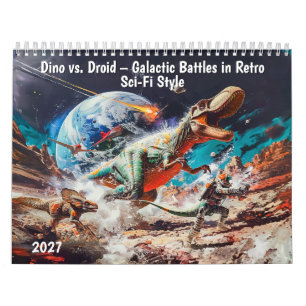 Dino vs. Droid – Galactic Battles in Retro Sci-Fi Calendar