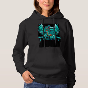 Dino We Wear Teal Tourette Syndrome Awareness Dino Hoodie