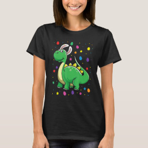 Dino With Bunny Ears Funny Egg Hunting Dinosaur Ea T-Shirt