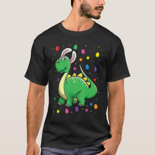 Dino With Bunny Ears Funny Egg Hunting Dinosaur Ea T-Shirt