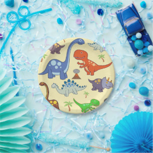 Dino World Paper Plates