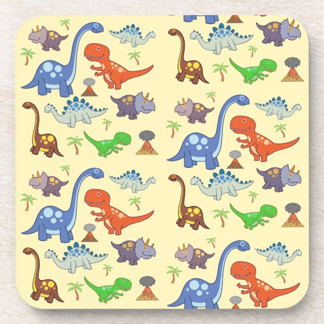 Dino World Plastic Coaster (Front)