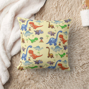 Dino World Throw Pillow