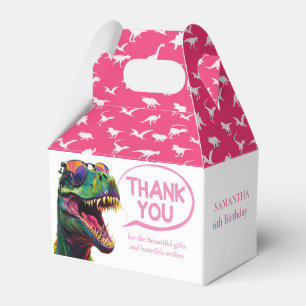 Dinoasur Cool Pink Girl Favour Box