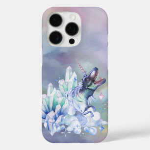 Dinocorn Crystal Fantasy Dinosaur Unicorn Horn iPhone 16 Pro Case