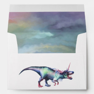 Dinocorn Party   Roaring Magical Unicorn Dinosaur Envelope