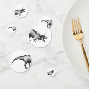 Dinocorn Silver   Fantasy Unicorn Dinosaur Party Confetti