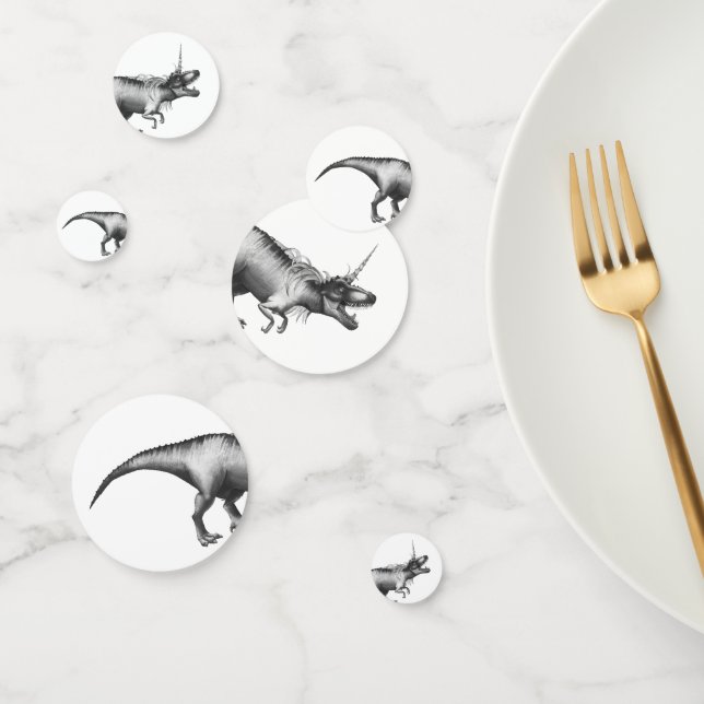 Dinocorn Silver | Fantasy Unicorn Dinosaur Party Confetti (Group)