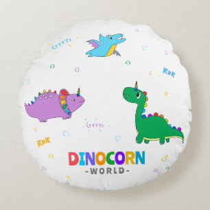 Dinocorn World - Pillow for Kids Bedroom DP7