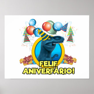 Dinofaurus Party paper pool Poster