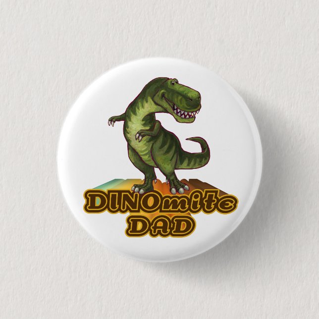 Dinomite Dad 3 Cm Round Badge (Front)