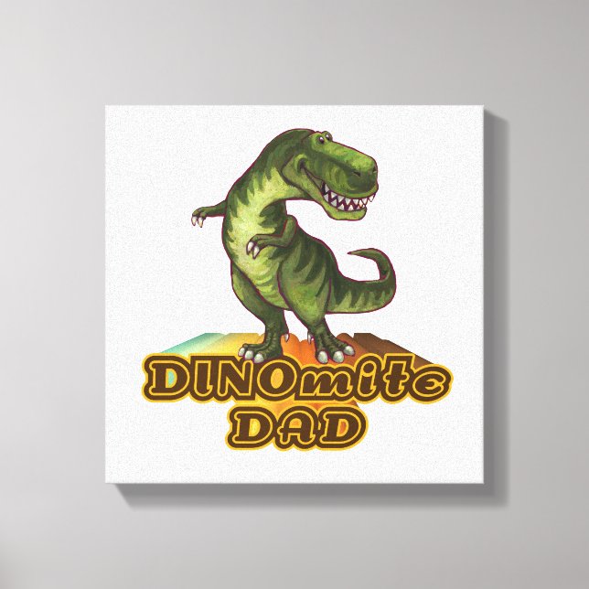Dinomite Dad Canvas Print (Front)