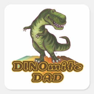 Dinomite Dad Square Sticker