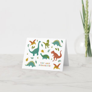 Dinomite Dinosaurs Valentine Card