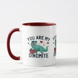 Dinomite Valentine Humour T-Rex Mug