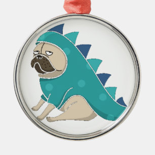 dinopug metal tree decoration