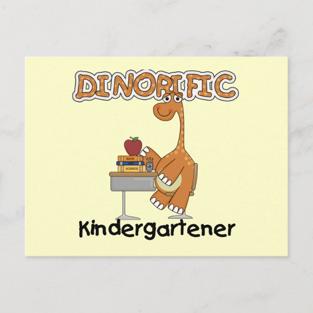 Dinorific Kindergartener T-shirts and Gifts Postcard (Front)