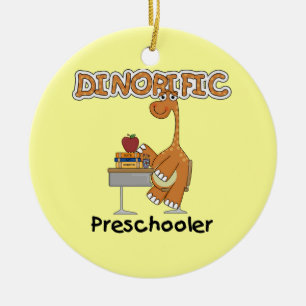 Dinorific Preschooler T-shirts and Gifts Ceramic Tree Decoration