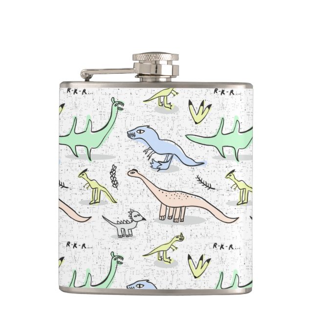 Dinos Hip Flask (Front)