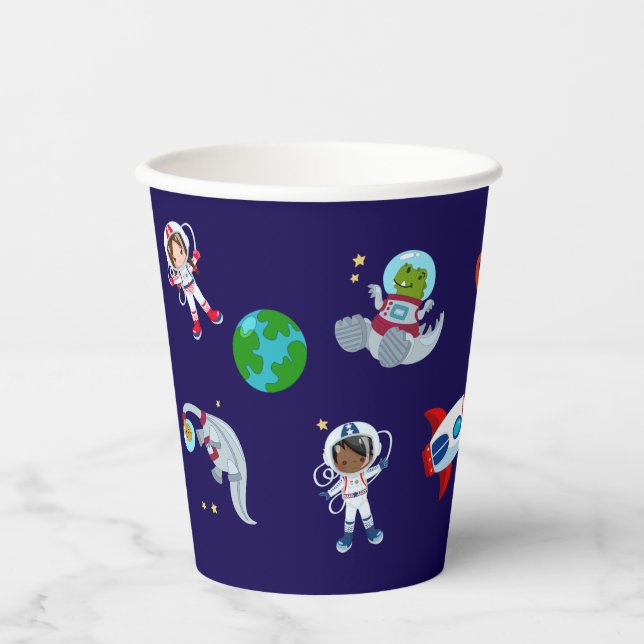 Dinos in Space Paper Cups (Front)