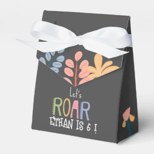 Dinos let's roar kids birthday favour box