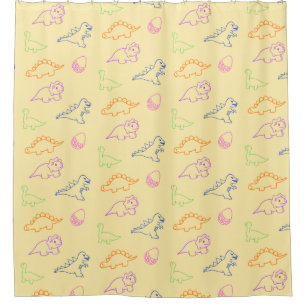 dinos shower curtains