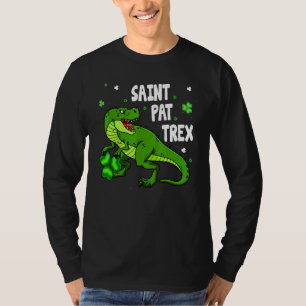 Dinosarus Saint Pax Trex Happy St Patrick's Day Lu T-Shirt