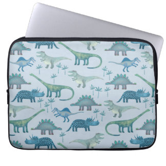 Dinosau Blue Pattern Laptop Sleeve