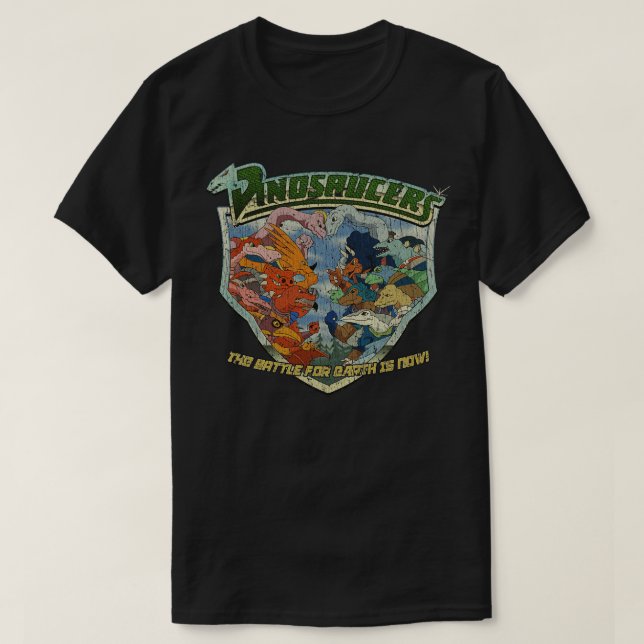 Dinosaucers Battle for Earth 1987 T-Shirt (Design Front)
