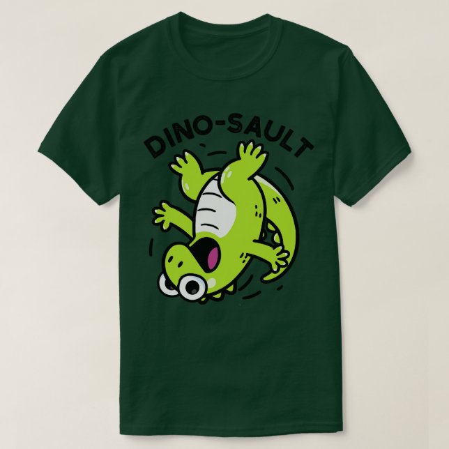 Dinosault Funny Dinosaur Pun 1 T-Shirt (Design Front)