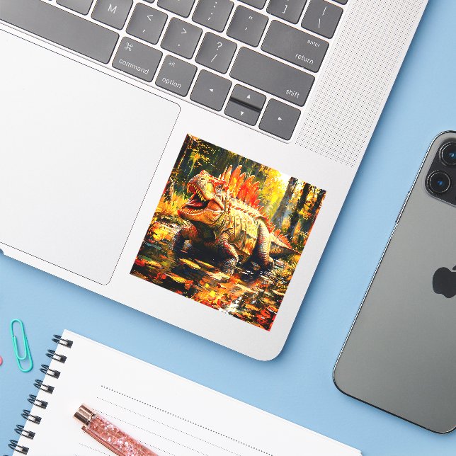 Dinosaur (Laptop w/ iPhone)