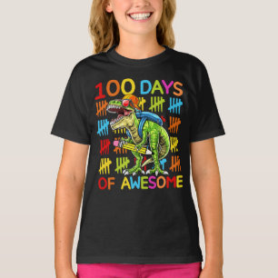 Dinosaur 100 Days of School Back To School T-Shirt