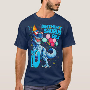 Dinosaur 10th Birthday T Rex 10 Year Old Gift T-Shirt