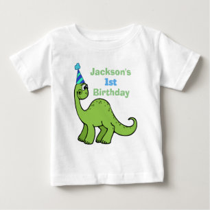 Dinosaur 1st Birthday Cute Personalised Baby T-Shirt