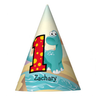 Dinosaur 1st Birthday Party Custom Party Hat