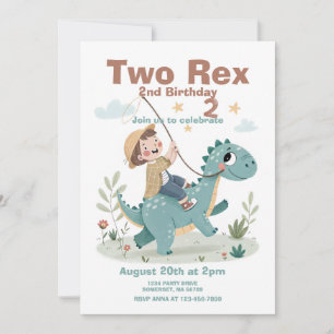  Dinosaur 2nd  Invitation