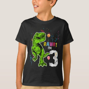 Dinosaur 3rd Birthday T-Rex T-Shirt