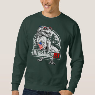 Dinosaur 4th of July Kids Boys Men Amerisaurus T Sweatshirt